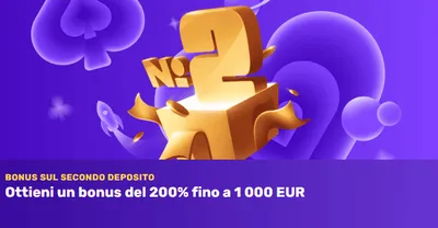 Bonus sul secondo deposito 200 fino a 1000 eur (1)